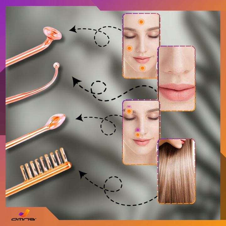 Urządzenie darsonval derma wand pro najmocniejszy LZ006A 4 elektrody peloty