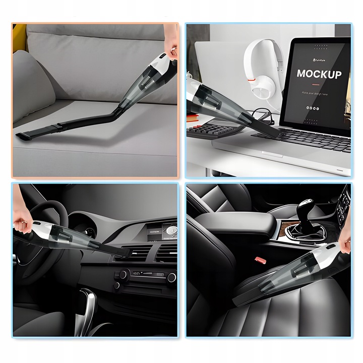 ODKURZACZ RĘCZNY SAMOCHODOWY BEZPRZEWODOWY DO SAMOCHODU PODWÓJNY FILTR