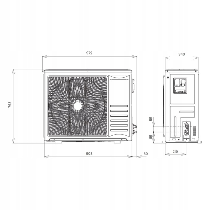 Pompa Ciepła SPLIT Hisense 8kW AHM-080HCDSA A+++ Sterownik CO CWU Grzanie