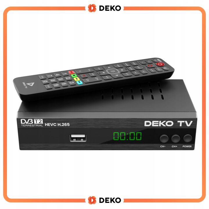 Tuner Dekoder TV Naziemnej DVBT2 DVBT 2 DVB T2 HEVC DEKO PRO2 + Antena