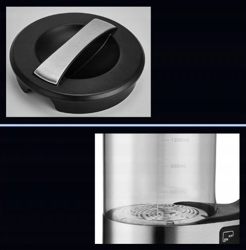 GENERATOR AKTYWNEGO WODORU JONIZATOR SZKLANY 2L WODY WODOROWEJ HEELLY