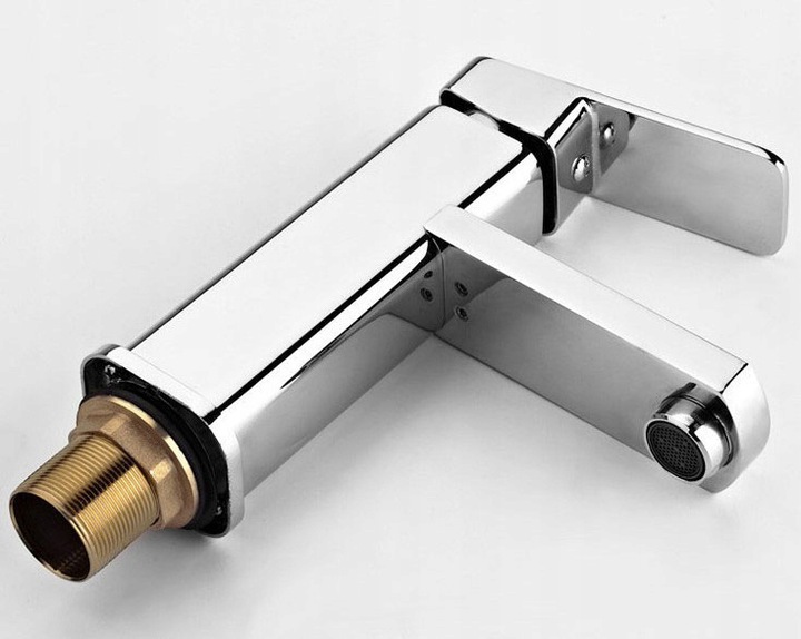 Bateria stojąca umywalkowa kran do umywalki zlewu chromowa niska CUBIC