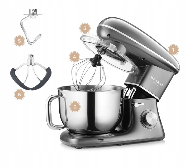 ROBOT PLANETARNY KUCHENNY MIKSER 3 MIESZADŁA MISA 6.2L MOCNY