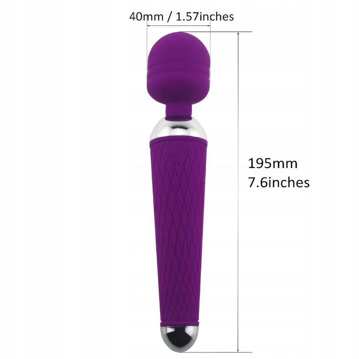 SILIKONOWY WIBRATOR, MOCNY MASAŻER ŁECHTACZKI, WAND - MEGA ORGAZM DO MASAŻU