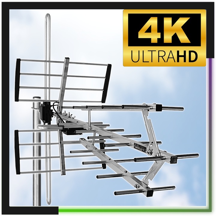 ANTENA DO TV NAZIEMNEJ ZEWNĘTRZNA DVB-T2 KIERUNKOWA COMBO MUX8 LTE VHF