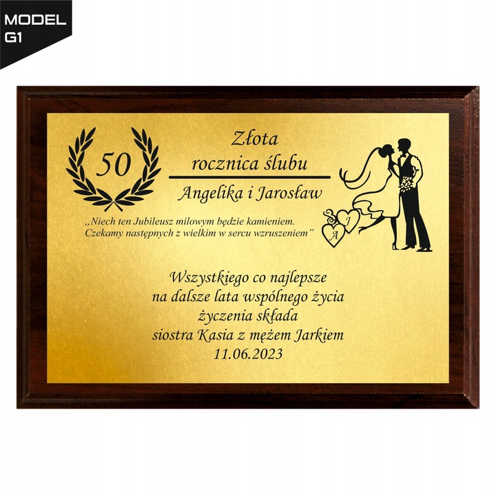 Magiczny Spersonalizowany Upominek Prezent Gift na Rocznicę Ślubu 1-50 lat