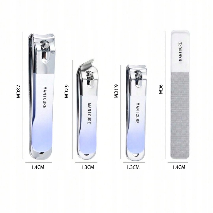 OBCINACZ DO GRUBYCH PAZNOKCI ZESTAW 4w1 CĄŻKI OBCINACZKI Stal Nierdzewna