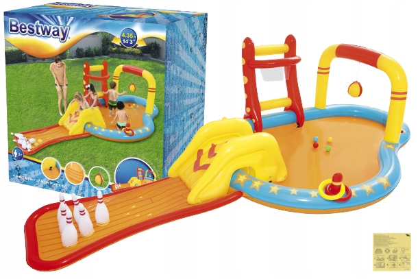 DMUCHANY PLAC ZABAW ZJEŻDŻALNIA KRĘGLE BESTWAY 53068