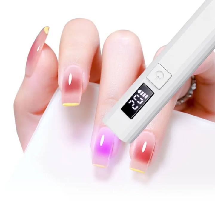 LAMPA UV LED MINI LATARKA UV LED DO PAZNOKCI PRZENOŚNA BEZPRZEWODOWA