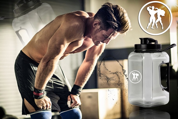 HERKULES Water Jug Kanister 2,4l Z USTNIKIEM BUTLA NA WODĘ BIDON SIŁOWNIA