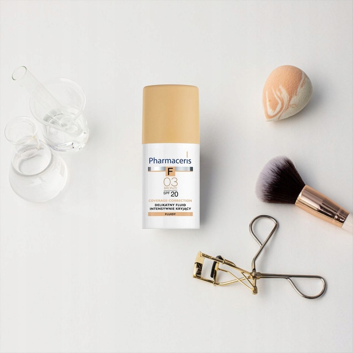 PHARMACERIS F Delikatny fluid intensywnie kryjący SPF 20 bronze 03 30ml