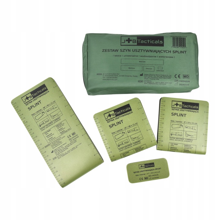 Zestaw 4 szyn unieruchamiających SPLINT 92 / 46 / 23/ 9,5 cm + TORBA