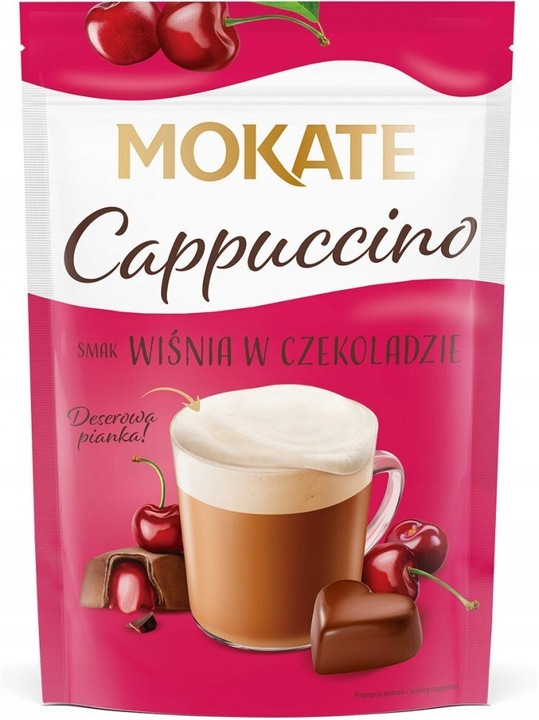 Napój Kawowy Kawa Cappuccino Wiśnia w Czekoladzie 110g Pianka Mokate x10