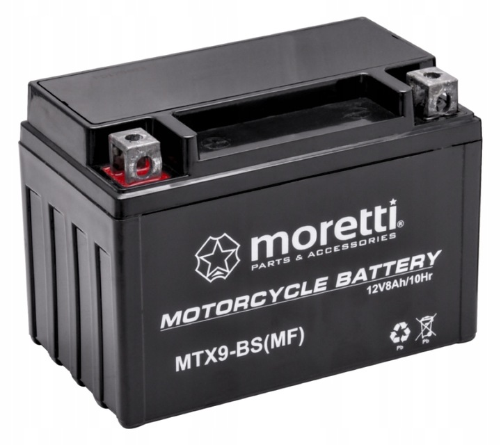 Moretti MTX9-BS YTX9-BS Akumulator Motocyklowy Żelowy AGM 12V 8AH 120A