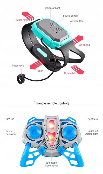 SAMOCHÓD STEROWANY GESTAMI + 2 x PILOT PŁYWAJĄCY samochód zdalnie sterowany