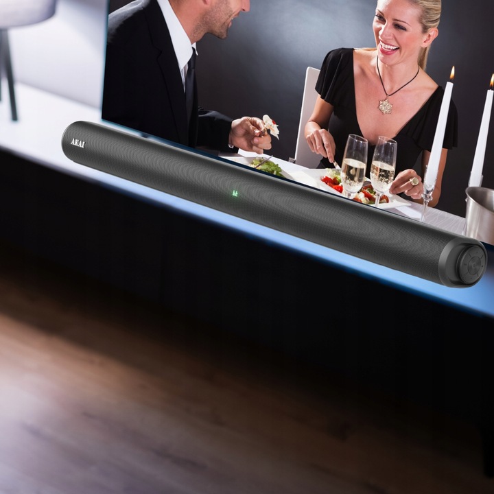 SOUNDBAR 2.0 60W RMS WYŚWIETLACZ BLUETOOTH 5.3 RADIO FM AUX MP3 AKAI ASB-6L