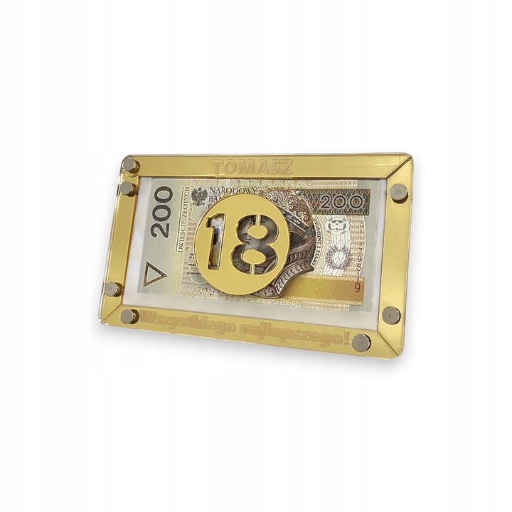 Pudełko na pieniądze Koperta Lustrzana Urodziny