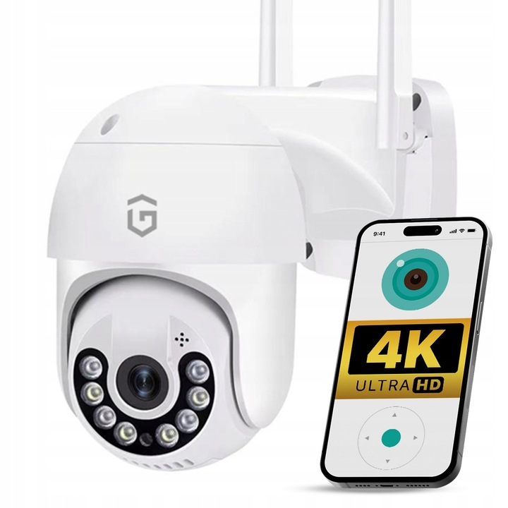 KAMERA ZEWNĘTRZNA IP WiFi OBROTOWA 8 MPX 8 MP 4K IP66 ZOOM 5X DETEKCJA