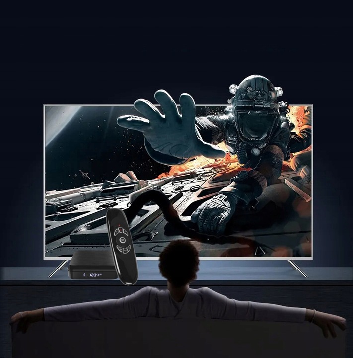 ANDROID BOX SMART TV ODTWARZACZ HDMI 4K WIFI USB PILOT PRZYSTAWKA BLUETOOTH