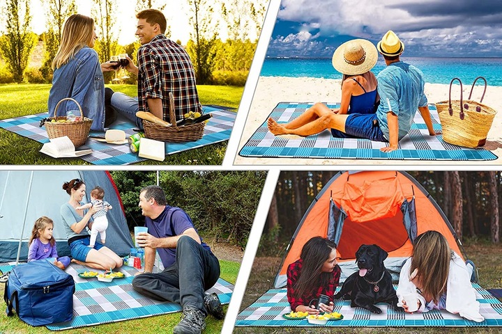 KOC PIKNIKOWY PLAŻOWY MATA Z IZOLACJĄ 200x200