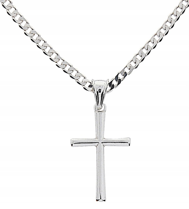 SREBRNY ŁAŃCUSZEK PANCERKA I KRZYŻYK ZESTAW IDEALNY NA PREZENT