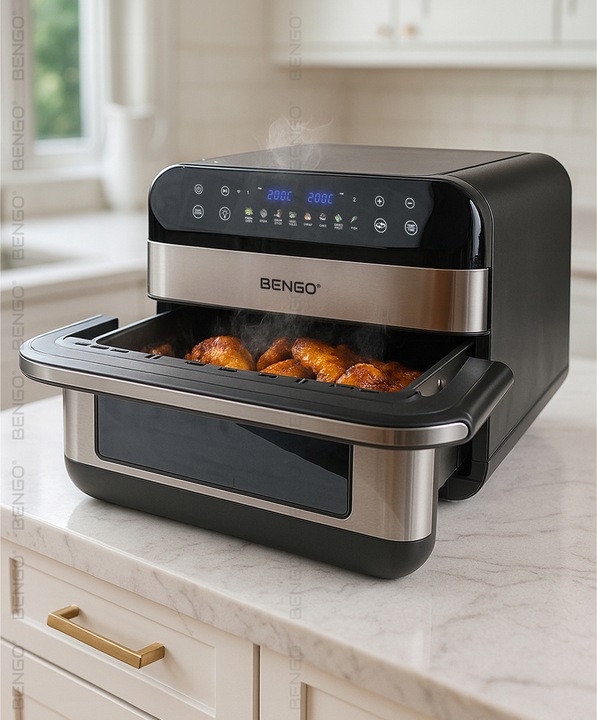 Frytkownica beztłuszczowa RODZINNA dual AIRFRYER 10L 2800W WiFi Tuya