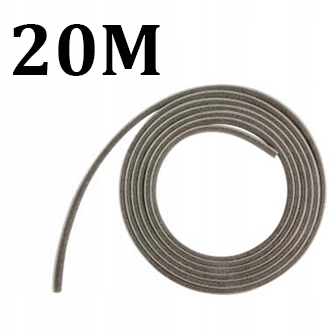 Szczotka odbojowa uszczelka z klejem SZARA 7x4 mm - 20M