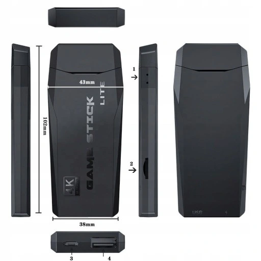 KONSOLA RETRO GRA TELEWIZYJNA BEZPRZEWODOWE 2 PADY 10000 GIER EMULATOR