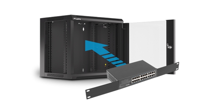 SWITCH 24 PORTY LANBERG RSGE-24 1GB RACK 19 METALOWY NIEZARZĄDZALNY