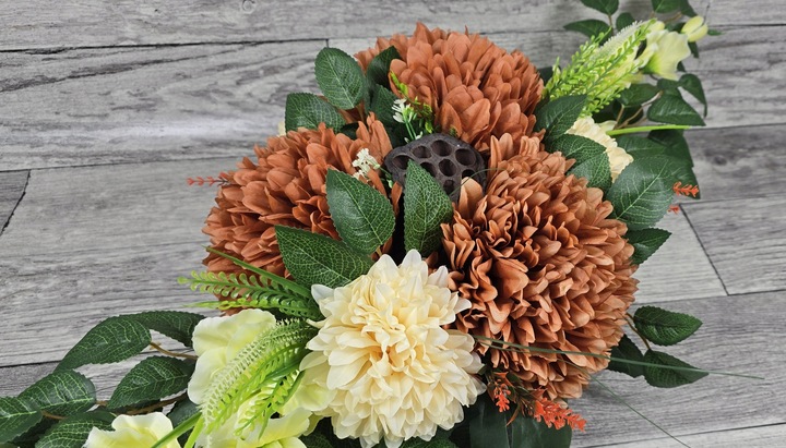 KOMPLET STROIK NA CMENTARZ BUKIET GRÓB KOMPOZYCJA NAGROBNA WSZYSTKICH ŚWIĘT