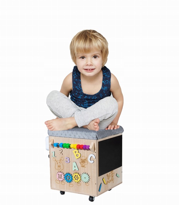 PUFA Manipulacyjna Na Zabawki Tablica Skrzynia