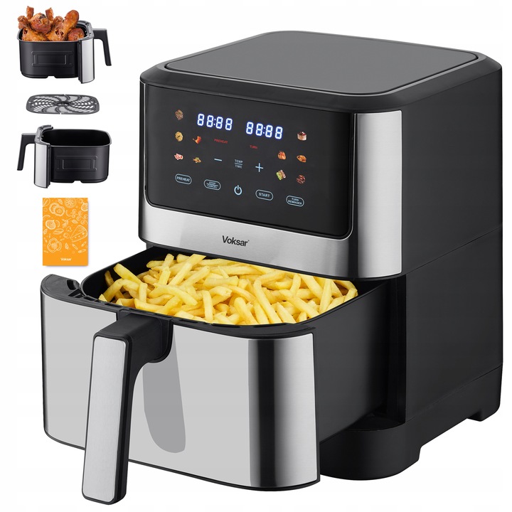 Frytkownica Beztłuszczowa AirFryer VOKSAR K11 XXL 8L 12w1 1800W +