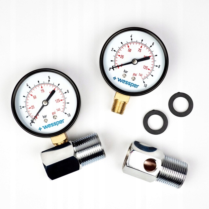 Filtr wody wstępny cały dom 3 stopniowy 1" + 6x wkłady + 2x ciśnieniomierz