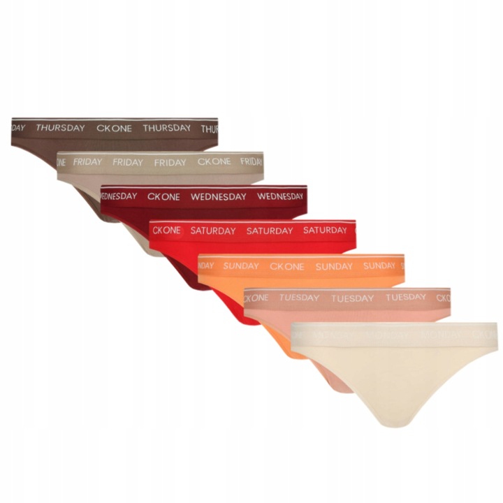 -10% CALVIN KLEIN STRINGI DAMSKIE 7-PACK THONG S