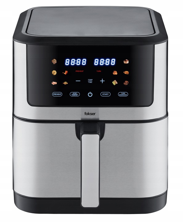 Beztłuszczowa Frytkownica FOKSIER K11 AirFryer XXL 8L 12w1 1800W + PRZEPISY