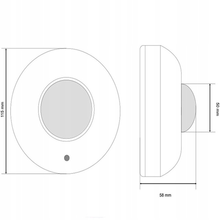 CZUJNIK RUCHU SUFITOWY ŚCIENNY ZMIERZCHU NATYNKOWY PIR LED CZUJKA