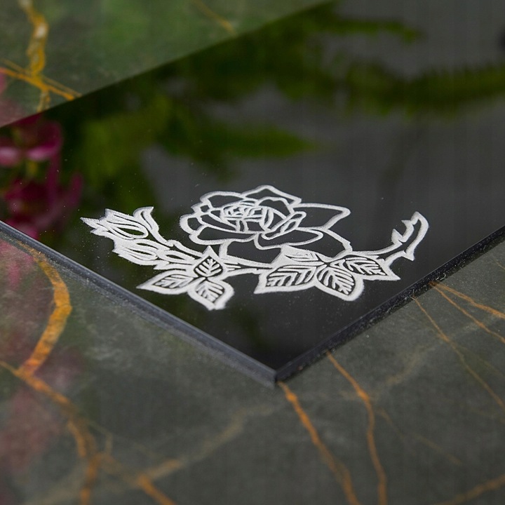 PODSTAWKA POD ZNICZ Tacka na Grób Cmentarz ZNICZE 60X15 SZKŁO AKRYLOWE