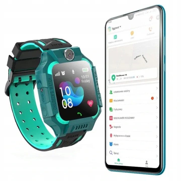 SMARTWATCH ZEGAREK SMARTBAND DLA DZIECI LOKALIZATOR GPS + KARTA SIM