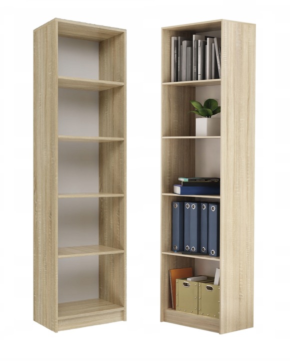 REGAŁ R50 BIUROWY 50CM PÓŁKA SZAFKA KSIĄŻKI SEGREGATORY DĄB SONOMA I