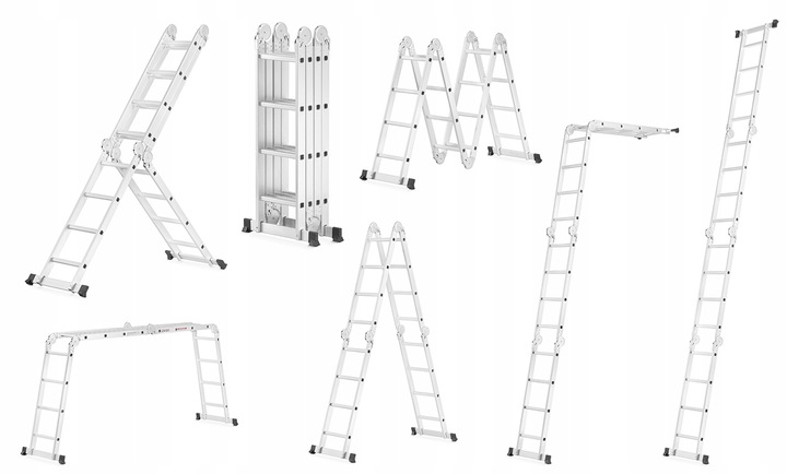 Drabina aluminiowa przegubowa składana wielofunkcyjna 4x3 HIGHER +