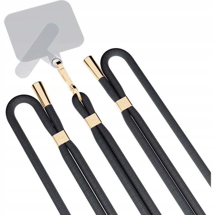 Accessories Black (gold) - 3mk EasyClip Smycz do telefonu regulowana