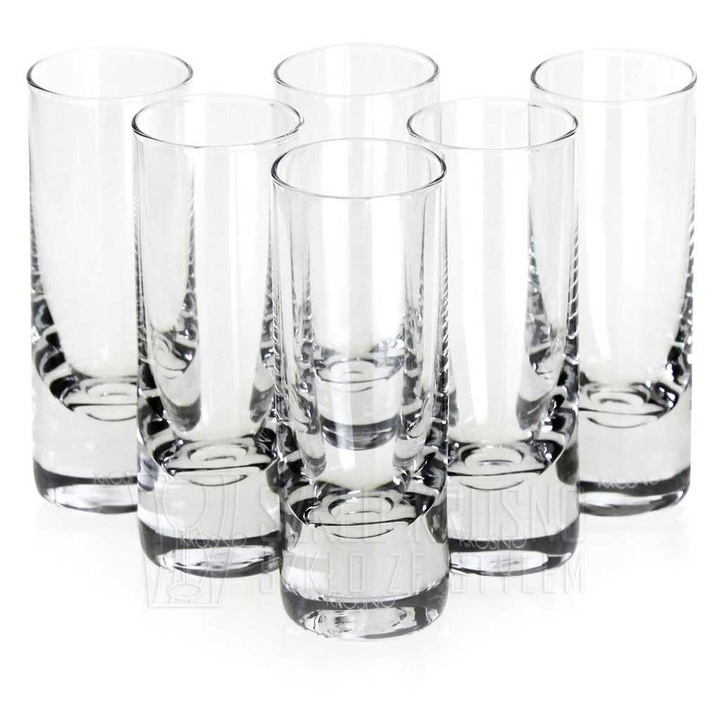 Wysokie smukłe kieliszki do wódki SHOT lufa shoty | KROSNO 50ml | 6 sztuk