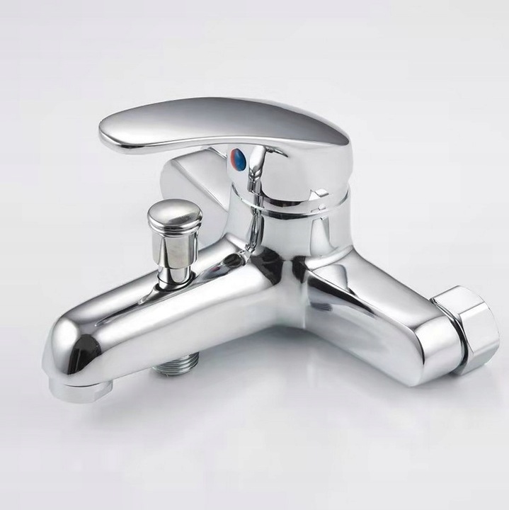 BATERIA WANNOWA PRYSZNICOWA ŚCIENNA KRAN WANNOWO-NATRYSKOWY + WĄŻ ZESTAW