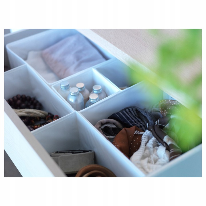 IKEA SKUBB pudełka pojemniki do komody x6 białe