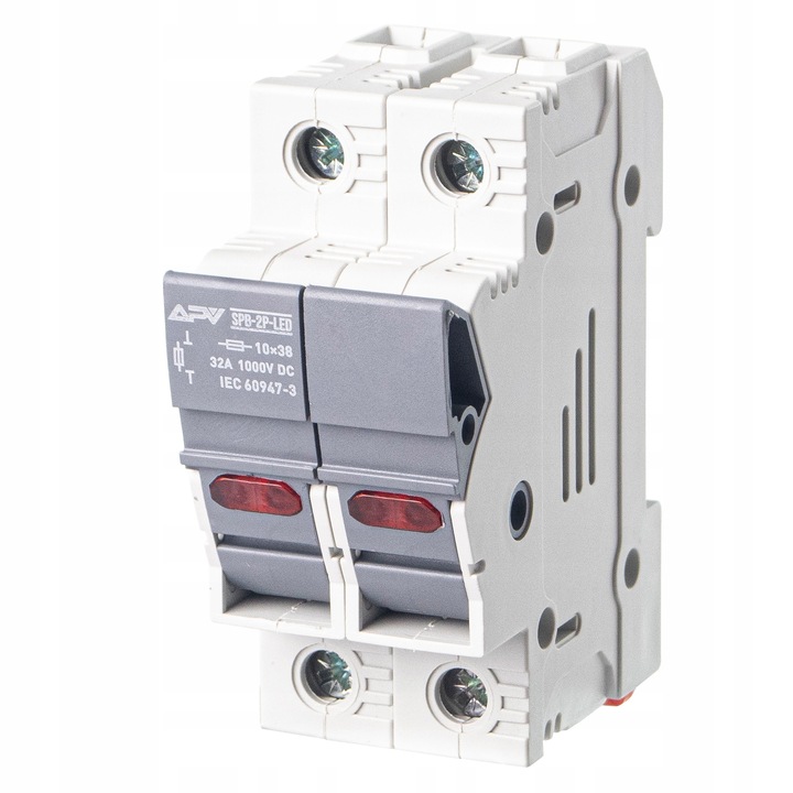 PODSTAWA BEZPIECZNIKOWA ROZŁĄCZNIK DC 10x38 + LED