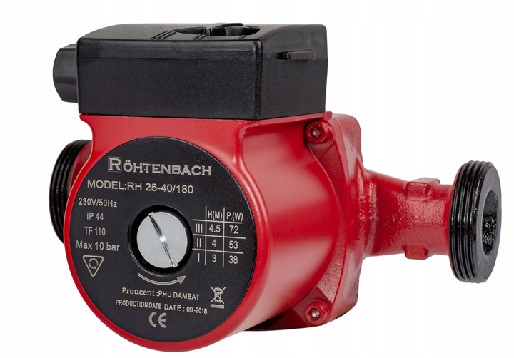 POMPA CYRKULACYJNA OBIEGOWA RÖHTENBACH RH 25-40/180 3 BIEGOWA MOCNA WYDAJNA
