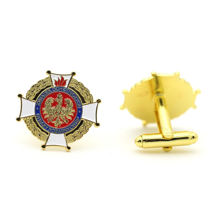 OSP STRAŻ POŻARNA spinki do mankietów z etui