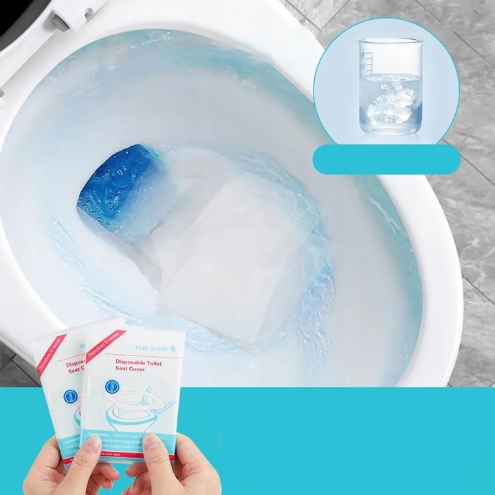 JEDNORAZOWE NAKŁADKI NA DESKĘ SEDESOWĄ SEDES TOALETOWE WC PODKŁADKI 60