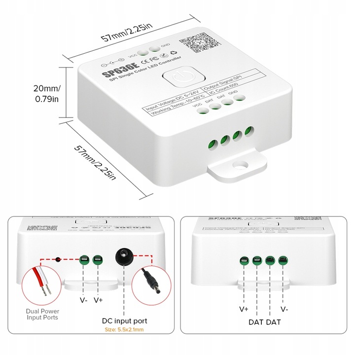 Kontroler Magic do taśm led MONO cyfrowy płynący sterownik WS2811