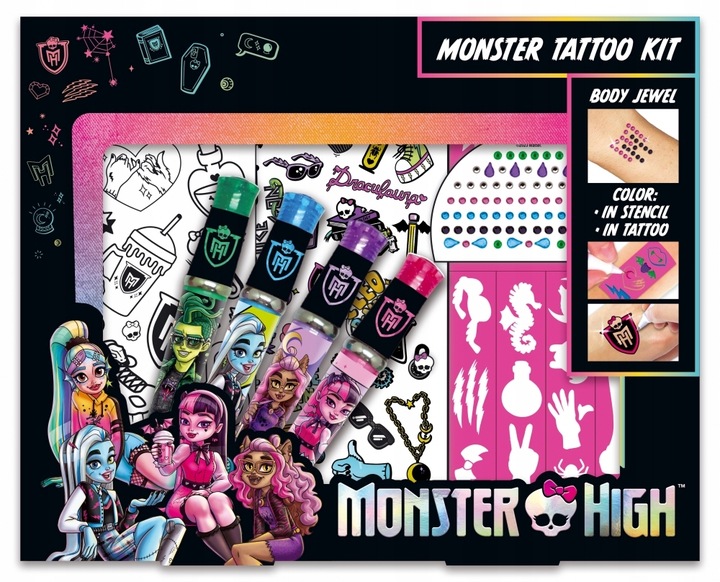 MONSTER HIGH zestaw do tatuaży